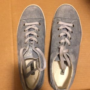 Paul Green Pearl denim look suede sneakers